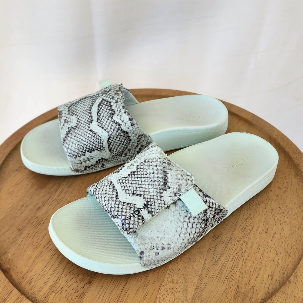 Vionic Keirs Snakeskin Pattern Slide Sandals - image 8